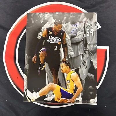 Allen Iverson Signed 11x14 Philadelphia 76ers Photo Steiner CX COA - Image 1 of 3