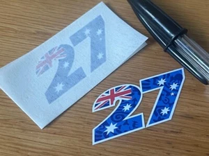 Casey Stoner Race Número 27 (par muy pequeño) - VENDEDOR DEL REINO UNIDO - Imagen 1 de 1