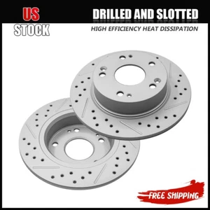 2x Rear Brake Disc Rotors Set For 2003-2008 Honda Accord Acura TSX - Foto 1 di 6