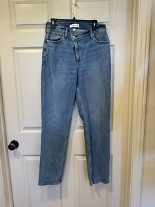 Pantalones de mezclilla Abercrombie Fitch para mujer 31 años 90 rectos tiro ultra alto Curve Love - Imagen 1 de 5
