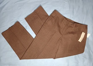 Harve Benard gefütterte Wollhose Damen 14 Hahnentritt flache Fronttaschen neu mit Etikett - Bild 1 von 22