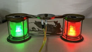 Vtg 40's Copper Hanging Light Fixture Jelly Jar Glass Caged Nautical TESTED! - Picture 1 of 13