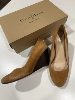 Cole Haan 女式棕色楔形鞋跟 7 码二手状况良好 — 第 1/4 张图片