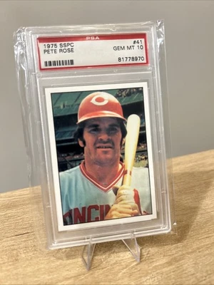 1975 SSPC-PETE ROSE NO41 PSA GEMMINT 10 красных Цинциннати - Изображение 1 из 2