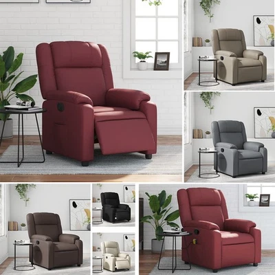 Relaxsessel Kunstleder Sessel Fernsehsessel , Elektrisch/Manuelles, Massage Wähl - Bild 1 von 4