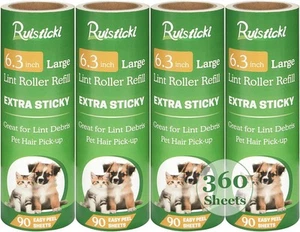 6.3 inch Lint Roller Refills Only, Extra Sticky Large Surface White  - Picture 1 of 7