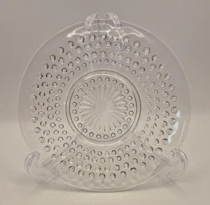 Plato de vela de pilar de repuesto de platillo de clavo transparente Anchor Hocking vintage - Imagen 1 de 4