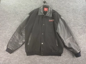 New York Giants Lederjacke Herren XXL Schwarz Wolle Superbowl Champions XLII GIII - Bild 1 von 13