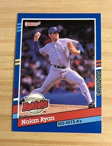 1991 Donruss Nolan Ryan MLB HOF  #BC-3 Highlights Texas Rangers Baseball Card NM - Picture 1 of 2