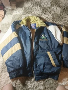 Vintage Pro Player Notre Dame Fighting Irish Jacket Ful Zip Mens Size Large Mint - Picture 1 of 10