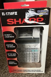 Sharp EL1750V Printing Calculator Brand New In Box Opened To Show Contents - Picture 1 of 6