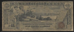 1896 $1 Silver Certificate. “Educational Note”, VG - Picture 1 of 2