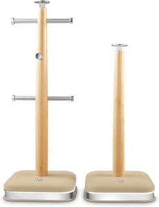 Swan Nordic SWKA18525OAT Towel Pole 6 Cup Mug Tree Stainless Steel Oatmeal HSEGA - Picture 1 of 8