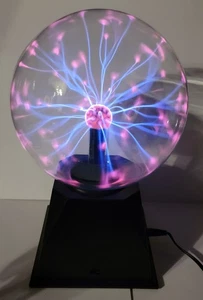 90er Glas Plasmakugel Kugel 9-1/2" hoch - Touch Sound Aktivierung - mit Netzteil - Bild 1 von 6