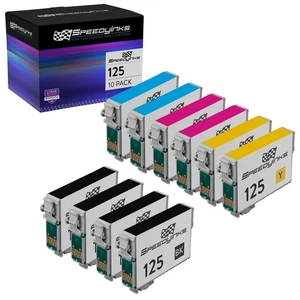 10 PACK T125 ink for Epson Stylus NX420 NX625 NX125 NX127 WorkForce 320 323 325 - Picture 1 of 5