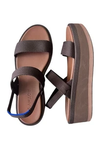 Rothy's The Lightweight Women’s Wedge Sandals in Cardamom 7.5 US Platform Brown - Picture 1 of 4