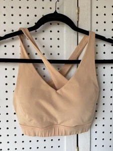 Sujetador deportivo Lululemon para mujer 6 sin aros espalda deportiva beige acolchado - Imagen 1 de 5