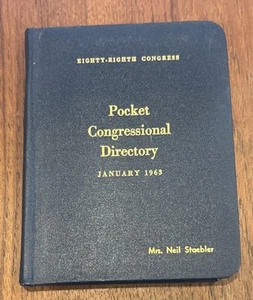 Vintage Pocket Congressional Directory 88th Congress, Jan 1963 - Imagen 1 de 2