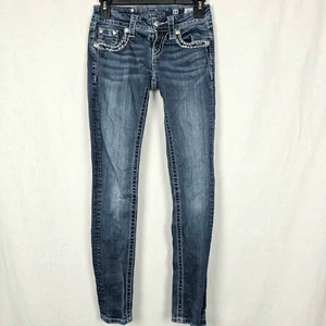 Miss Me Signature Skinny Jeans 24 Rhinestone Flap Pockets - Picture 1 of 11