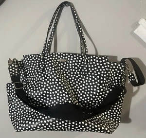 Kate Spade Baby Diaper Bag Black Polka Dot Kaylie Shoulder Strap - Picture 1 of 14