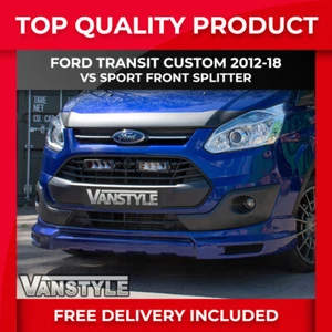 FITS FORD TRANSIT CUSTOM & TOURNEO 12-18 LOWER FRONT SPLITTER SPOILER LIP BUMPER - Picture 1 of 7