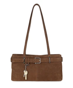 OSOI TRACOLLA BROCLE [MARRONE NABUK] | Borsa a tracolla elegante in pelle - Foto 1 di 7