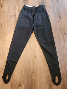 Neu Willow Bay schwarze Steigbügelhose 90er Vintage Petite Small - Bild 1 von 4