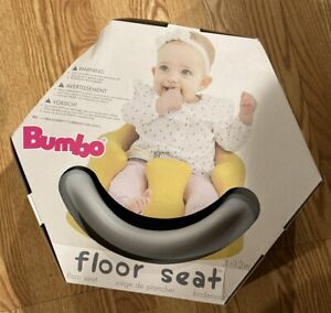 Bumbo Baby Floor Seat With Adjustable Safety Restraint Strap Belt In Gray