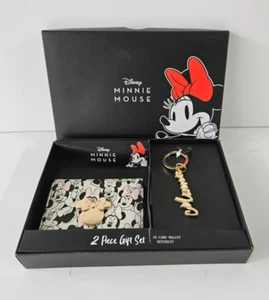 Disney Minnie Mouse 2 Piece Gift Set ID Card Wallet & Minnie Keychain NEW IN BOX - Picture 1 of 5