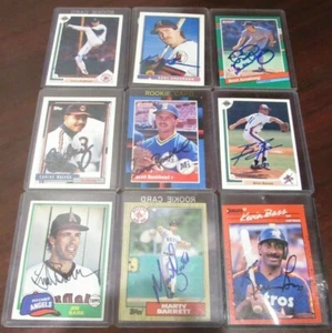 Lot of 9 different Signed Autographed Baseball Cards 1981-1992 - #2 - Picture 1 of 3