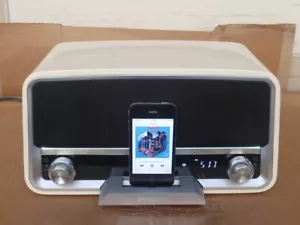 Philips Reto looking FM Radio Stereo Speaker w iPod Dock + BONUS Bluetooth - Picture 1 of 19