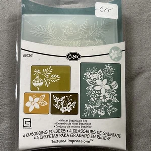SIZZIX - FOUR EMBOSSING FOLDERS WINTER BOTANICALS Set - Picture 1 of 1