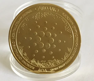 Criptomoneda física chapada en oro Cardano (ADA) 1 pieza - Imagen 1 de 3