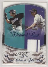 2005 Flair Diamond Cuts Blue Foil Jerseys Miguel Cabrera Todd Helton (Jersey)