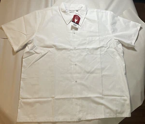 Chef Works Men's White Size 2X-Large Short Sleeves White Shirt - Picture 1 of 2
