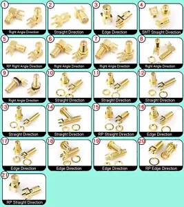 10 Stck. Gold SMA Buchse RF Stecker Adapter Konverter Buchse Port PCB Halterung - Bild 1 von 23