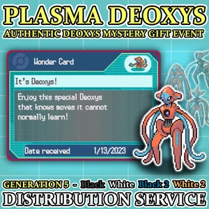 Pokemon Black (2) and White (2) Plasma Deoxys Event Distribution Service - Picture 1 of 17