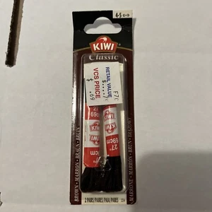 Kiwi Brown Dress Shoe Laces 27 Inch - 2 Pairs - Picture 1 of 2