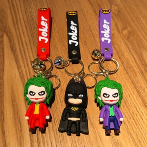 JOKER 3D Cartoon Keychains Cute PVC Pendants Keyrings Boys Girls Gift - Picture 1 of 7