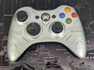 Mando Inalámbrico Oficial Microsoft Xbox 360 Silver Halo Reach Edition Probado - Imagen 1 de 4