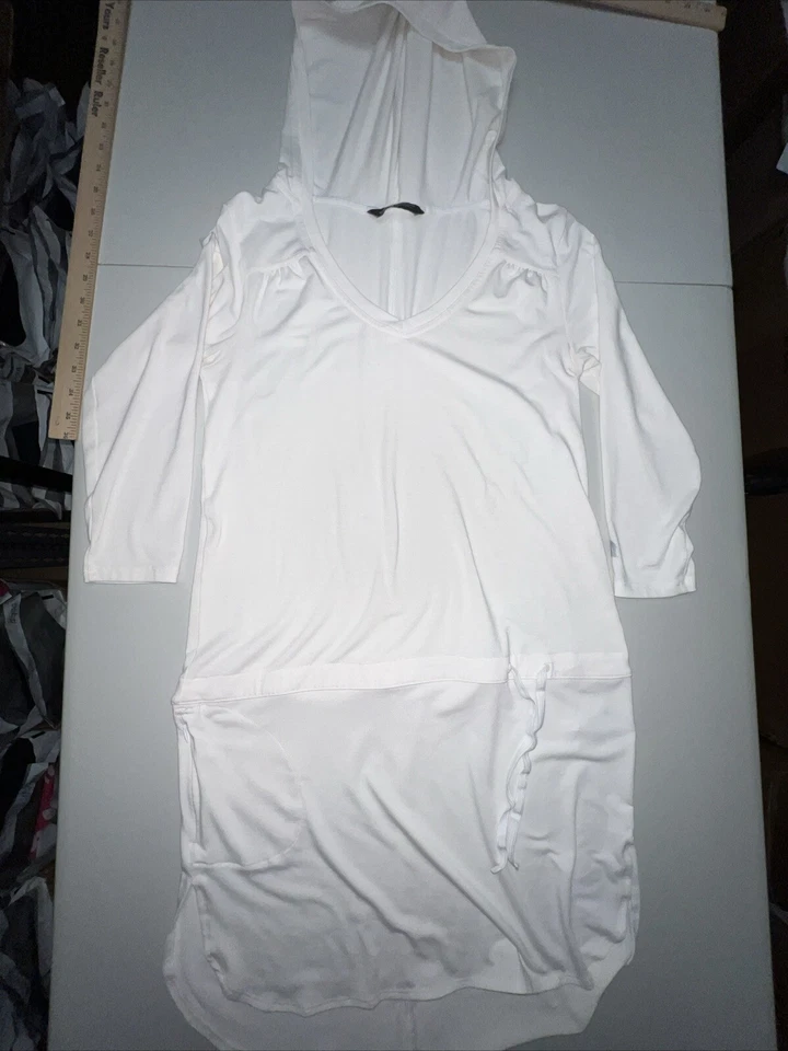 North Face прикрытие женщин маленький кремовый с капюшоном шнурка молнии карман - Изображение 1 из 4