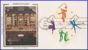 USA5 #1749-52 U/A COLORANO SILK FDC BL4 American Dance - Bild 1 von 1
