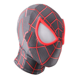 Cool Upgraded PS5 Miles Morales Spider-Man Mask Cosplay Costume Halloween Props
