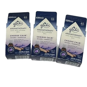 Glade Aromatherapy Lavender Sandalwood Lot of 3 Mist Diffuser Refill Choose Calm - Picture 1 of 6