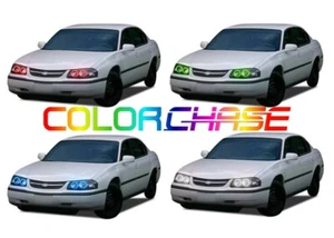 Color Chasing LED Headlight Flow Halo kit for Chevrolet Impala 00-05 - Foto 1 di 10