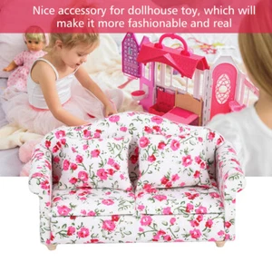 Mini Double Sofa Exquisite Dollhouse Furniture For 1/12 Scale Doll BEL - Picture 1 of 10