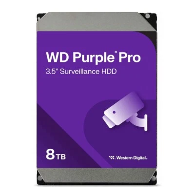 WD Purple Pro 8TB Hard Drive 3.5" SATA 6GBs 256MB HDD WD8002PURP - Image 1 of 3
