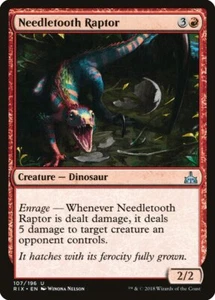 4x Needletooth Raptor - NM - Rivals of Ixalan - SPARROW MAGIC - Picture 1 of 1