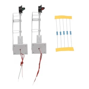 Black Wire Red and Green Light HO Scale Model Railroad Twolights Signal - Picture 1 of 12