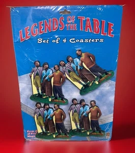 Drei Stooges Untersetzer Bunt Karton Kork Boden Set/4 Larry Curly Moe Neu aus altem Lagerbestand - Bild 1 von 3